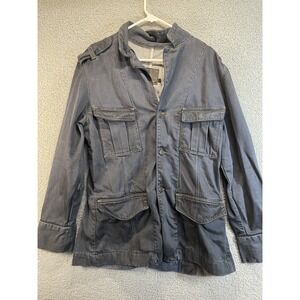 Calvin Klein Denim Trucker Jean Jacket Men's Size Large Black Winter‎ Warm